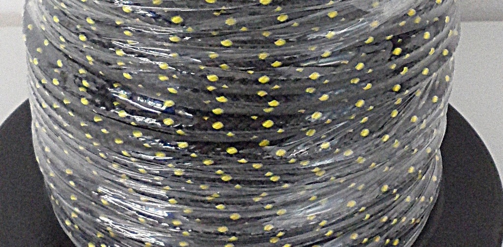 PP-Flechtschnur ø5mm, schwarz KF gelb