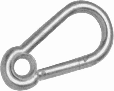Karabinerhaken mit Auge, AISI 316