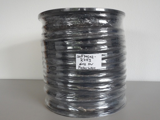 [soF71012-R7F3] Gummiseil Sonderanfertigung, ca. ø12mm, schwarz