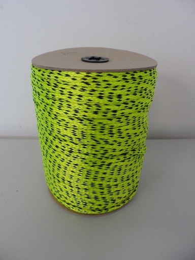 [so11005-1-R5F2] PES-Flechtschnur ø5mm, neongelb KF schwarz